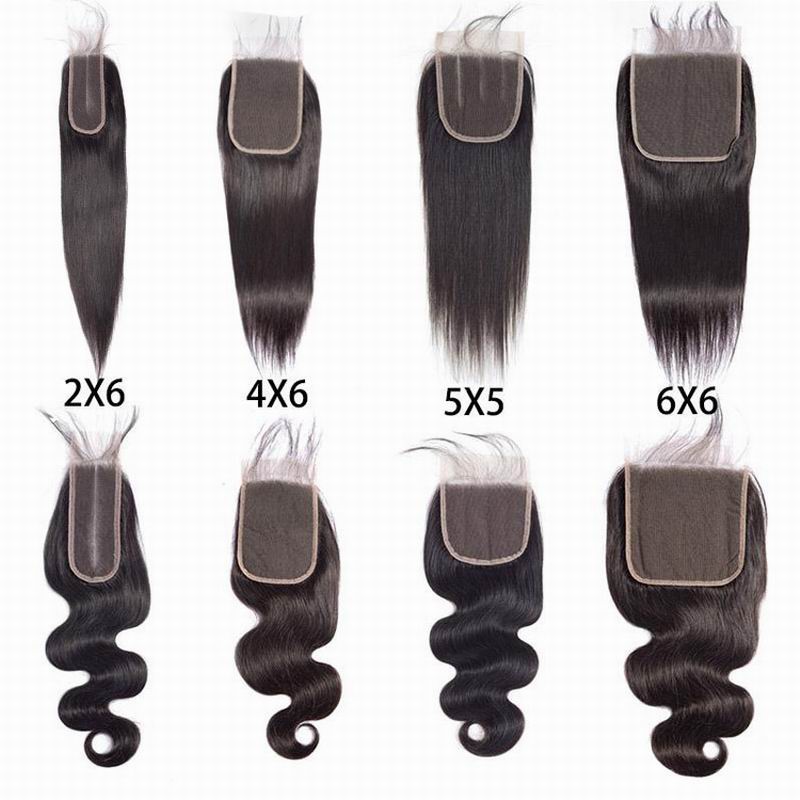 Lace Closures 2x6 4x4 4x6 5x5 6x6